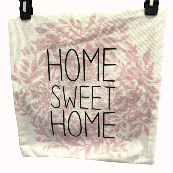 Unbranded 2 Pillowcase Covers Home Sweet Home Handmade Zip Closure Home Decor - Picture 2 of 6